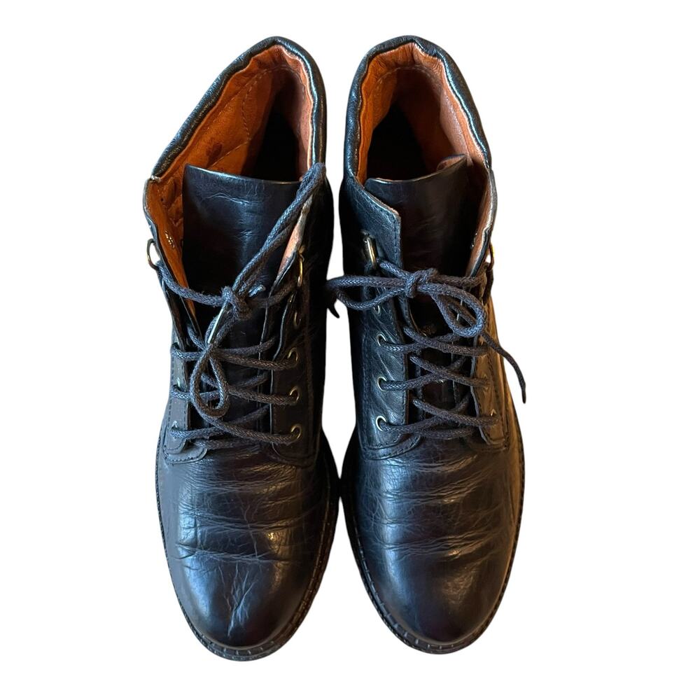 G.E. Cappelletti Ankle Boots Sz 37 Leather Black Booties Made In Italy European View 5